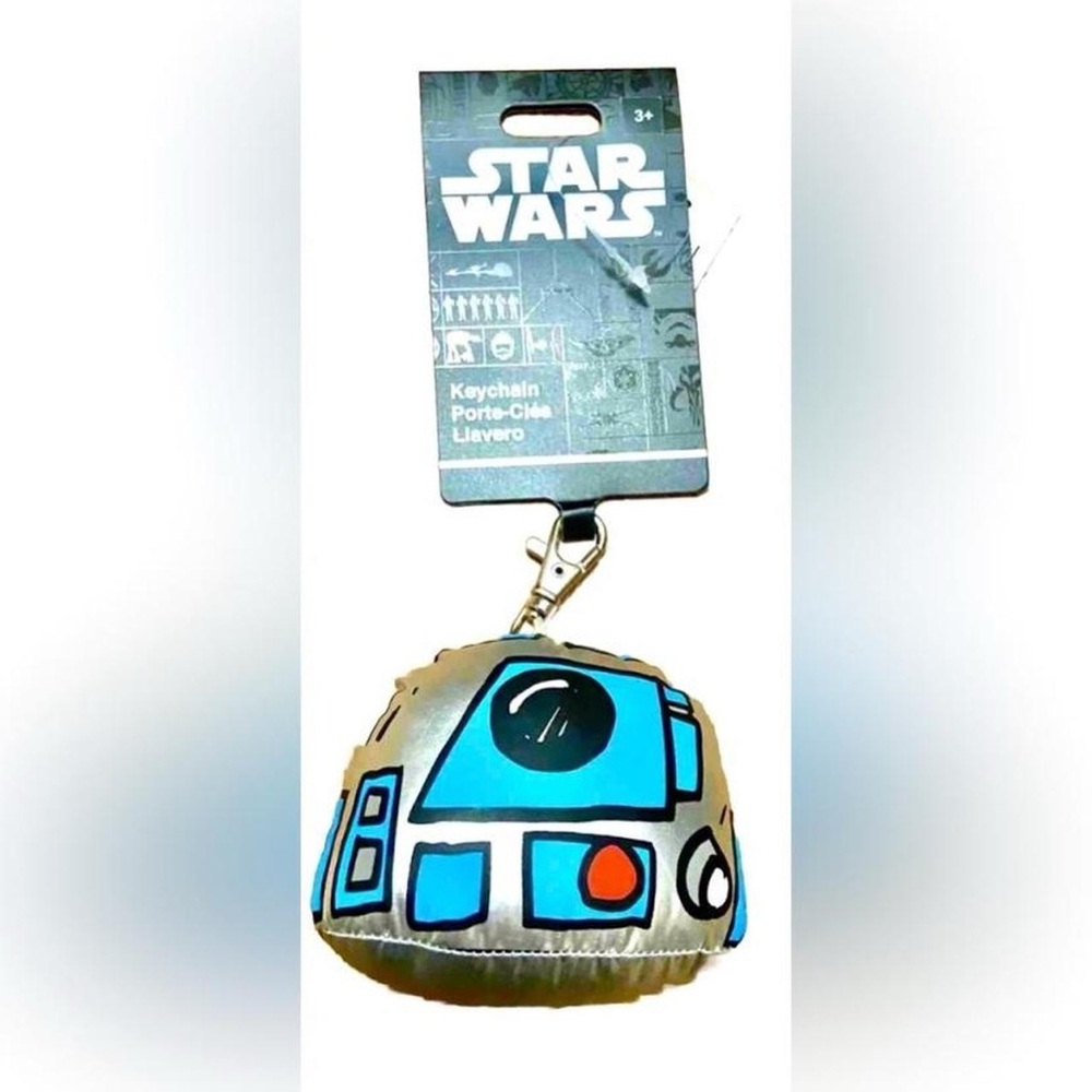 Disney Parks R2D2 Star Wars Mandalorian Plush Clip Keychain Purse Charm Gift NWT